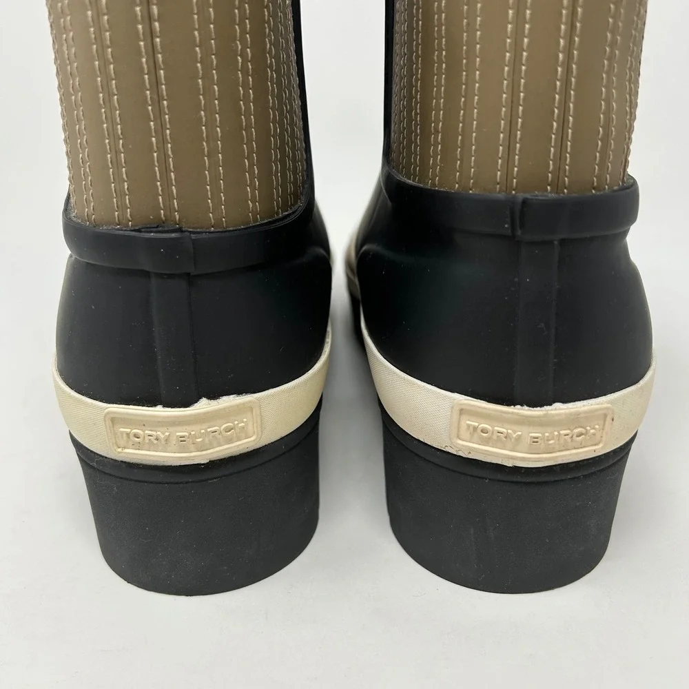 Tory‎ Burch Foul Weather Hurricane Rain Boots Women's Size 10 Black